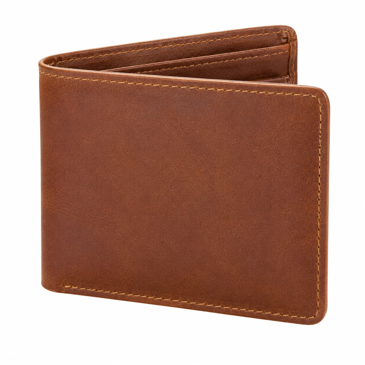 Portefeuille pliant 11 x 2 x 9 cm marron aspect cuir avec compartiments pour cartes