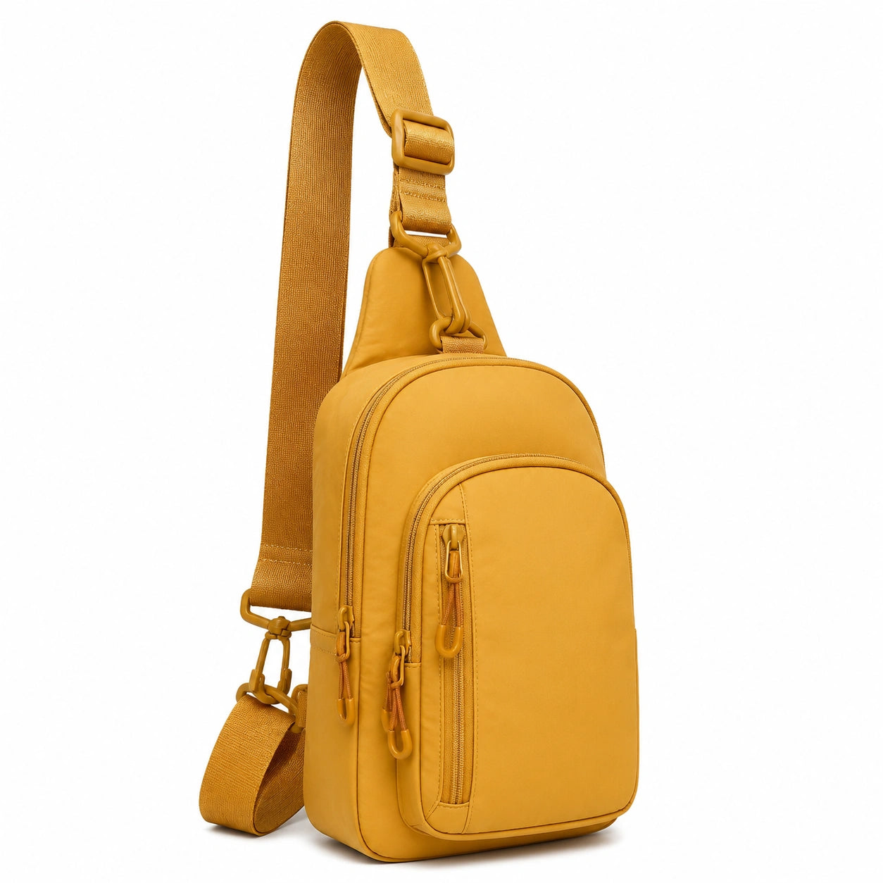 Sac bandoulière 20 x 8 x 32 cm en textile jaune style urbain à compartiments