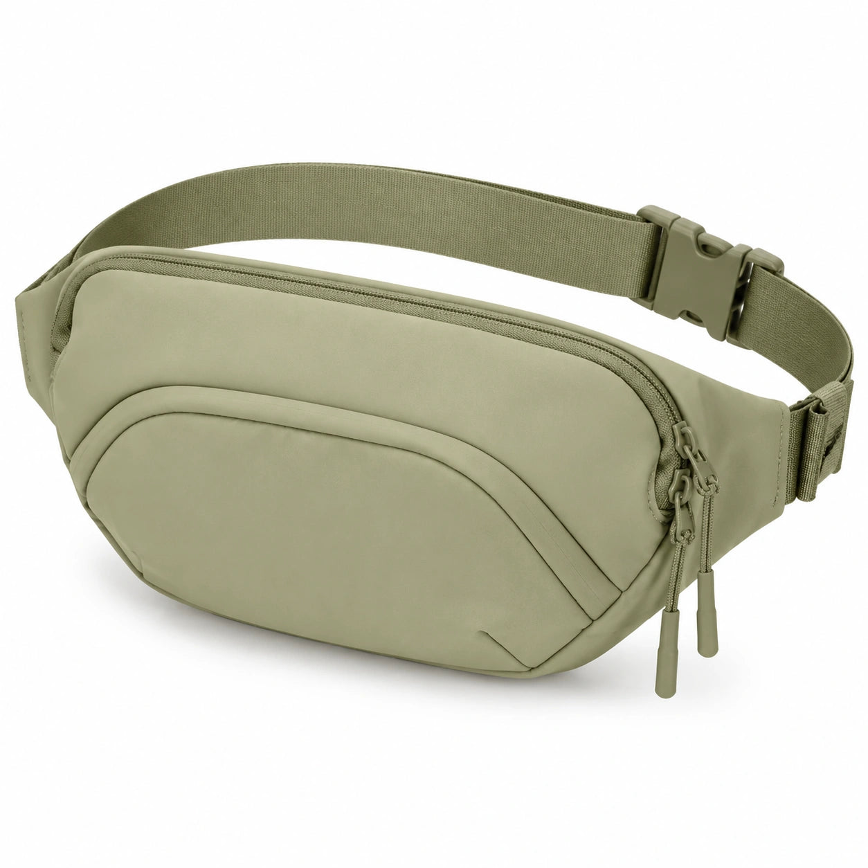 Sac banane 34 × 8 × 16 cm textile kaki à ceinture réglable pour rangement quotidien