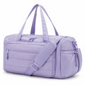 Sac de voyage 45 × 25 × 28 cm en textile violet matelassé à bandoulière réglable