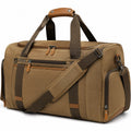 Sac de voyage 50 cm en toile marron avec bandoulière réglable et compartiments zippés