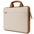 Sacoche pour ordinateur portable 40 x 4 x 30 cm textile beige et marron style bureau avec poignées